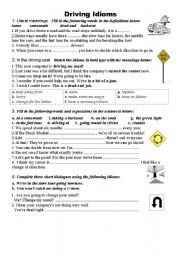 free printable drivers education worksheets